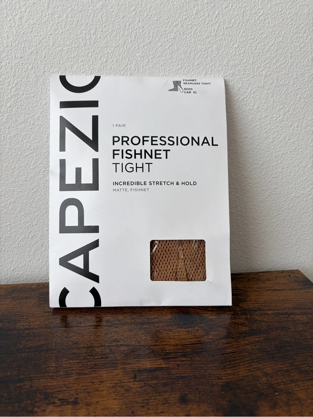 Capezio Professional Fishnet Seamless Tights in Caramel XL